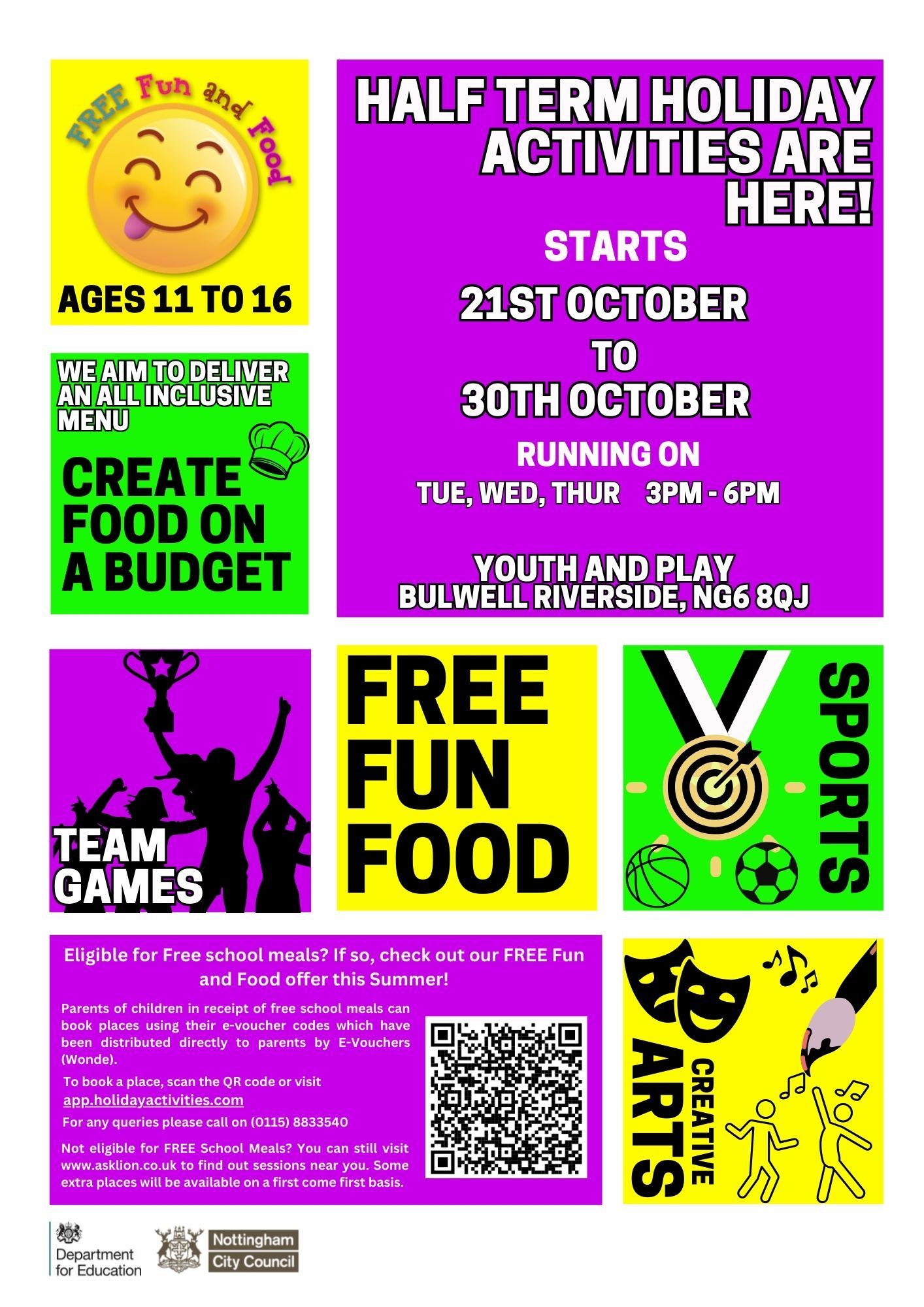 Bulwell Riverside Free Fun and Food HAF Programme for 11-16 year olds
